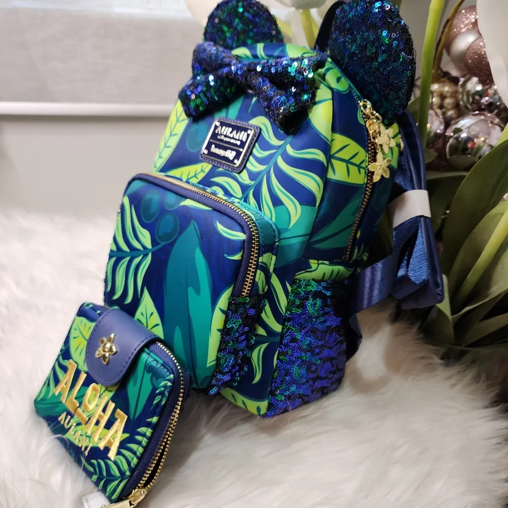 Disney Aulani Backpack &matching wallet new - Picture 4 of 8